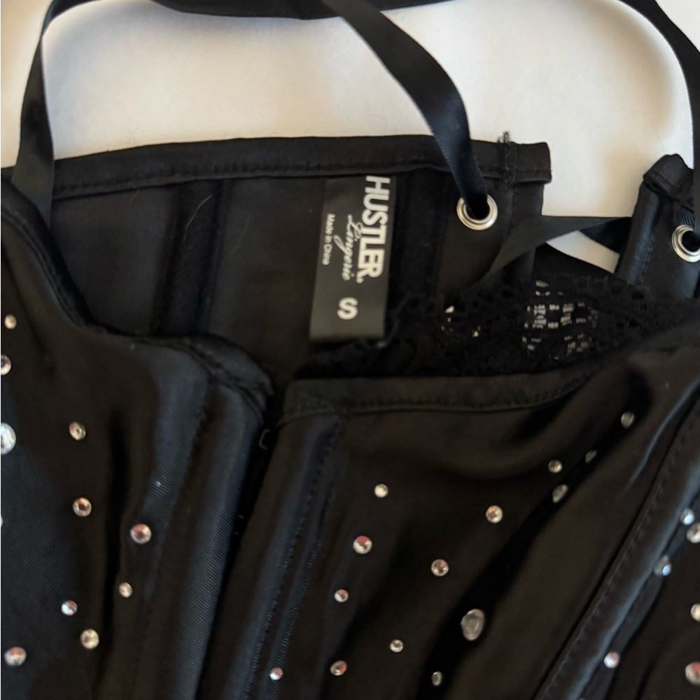 Hustler Hollywood Black Corset with Studded Details - Picture 5 of 8